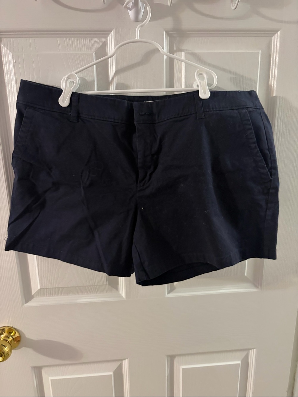 Claiborne Navy Tailored Cotton Bermuda Shorts